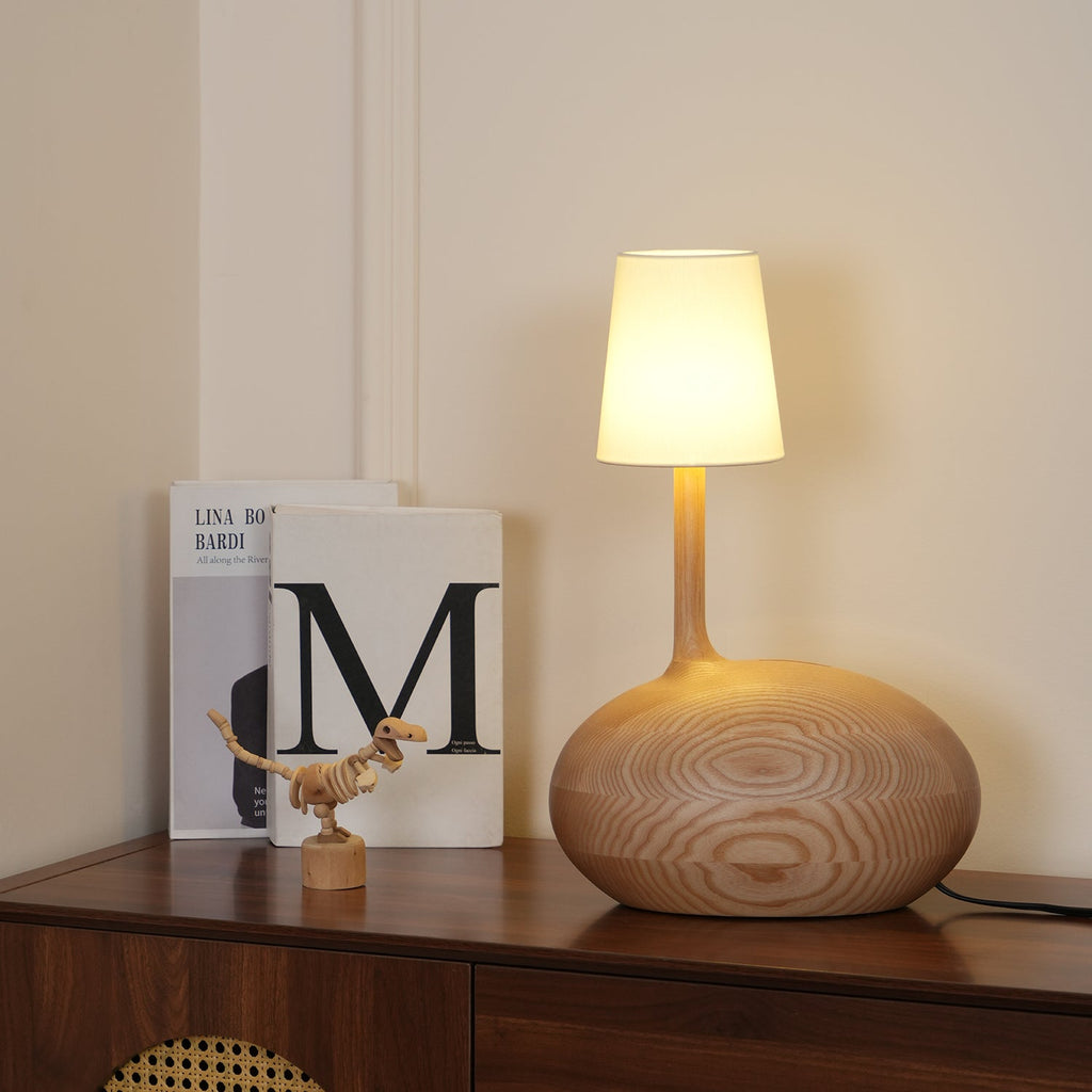 Snail Sculptural Wood Table Lamp - product view 23