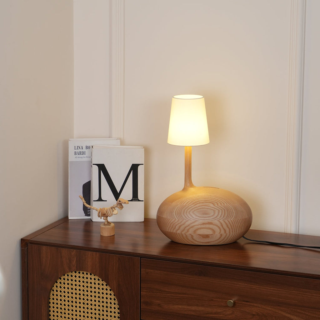 Snail Sculptural Wood Table Lamp - product view 24