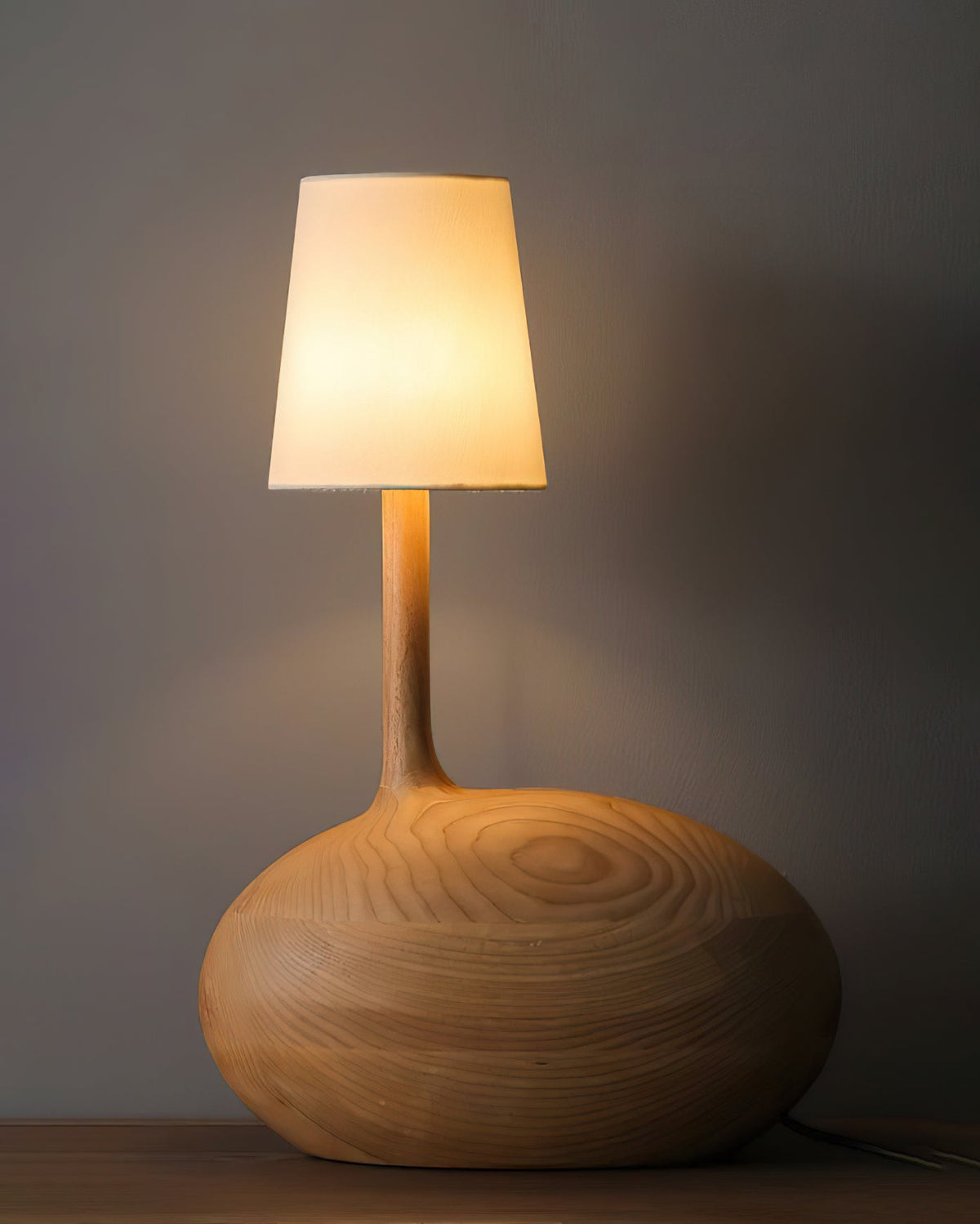 Snail Sculptural Wood Table Lamp - product view 25