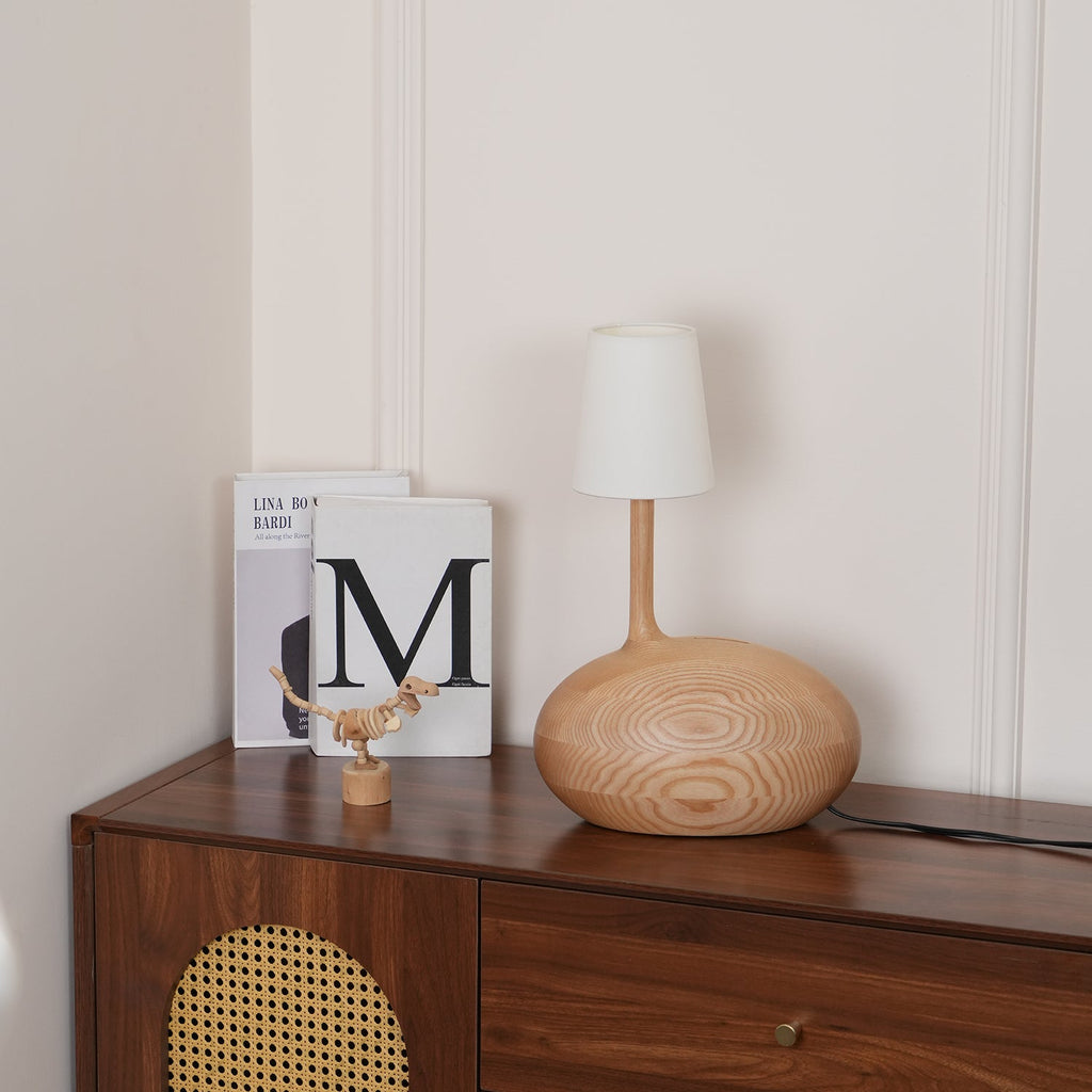 Snail Sculptural Wood Table Lamp - product view 26