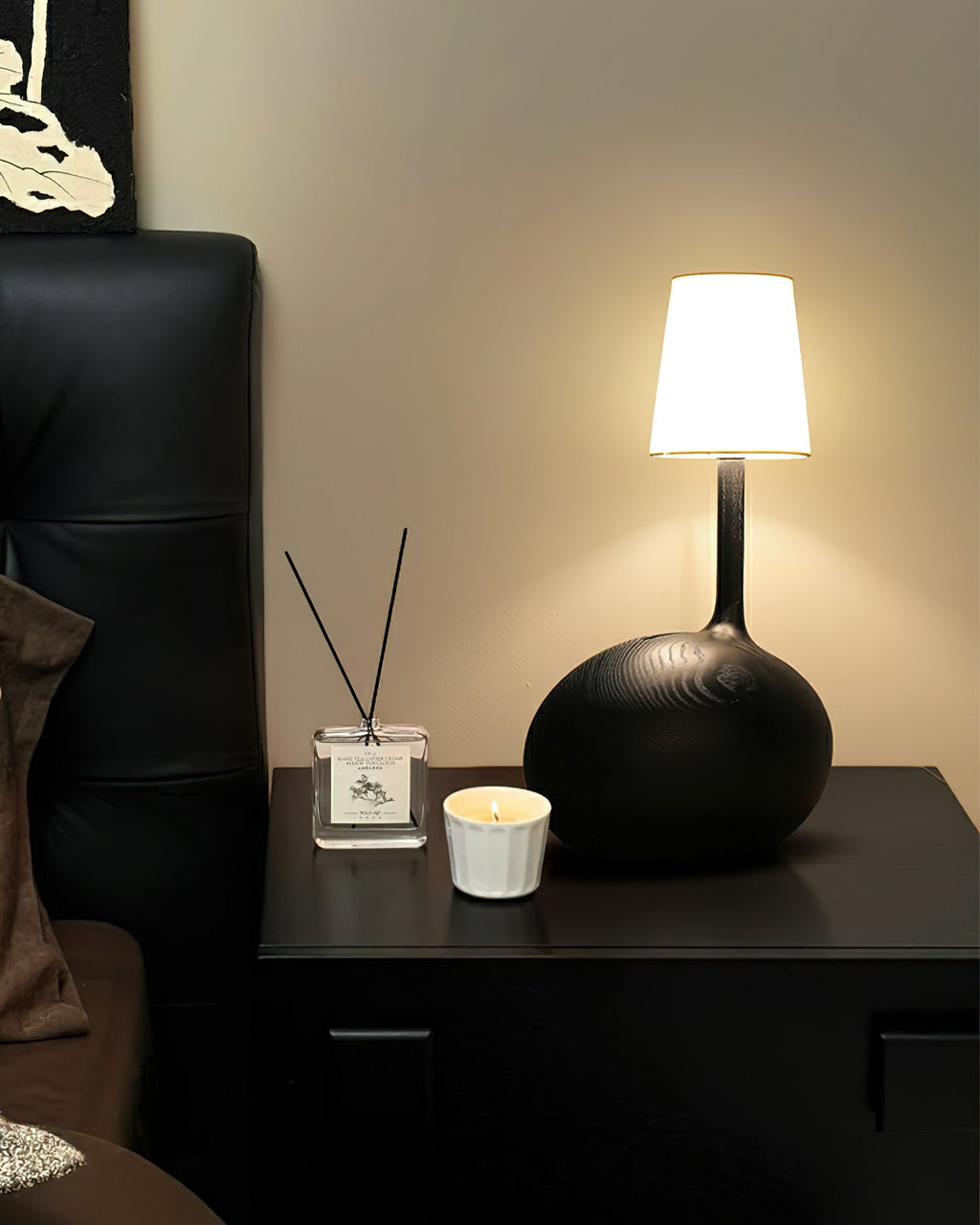 Snail Sculptural Wood Table Lamp - product view 30