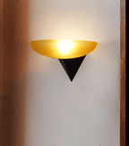 Solenne Half-Moon Glass Wall Light — finish, form and room detail 2