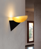 Solenne Half-Moon Glass Wall Light — finish, form and room detail 4