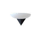 Solenne Half-Moon Glass Wall Light — finish, form and room detail 8