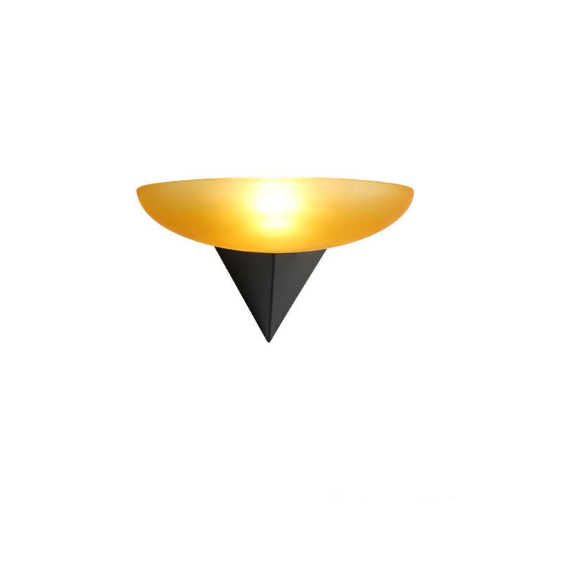 Solenne Half-Moon Glass Wall Light — finish, form and room detail 9