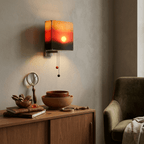 Soleva Sunset Gradient LED Wall Light — finish, form and room detail 2