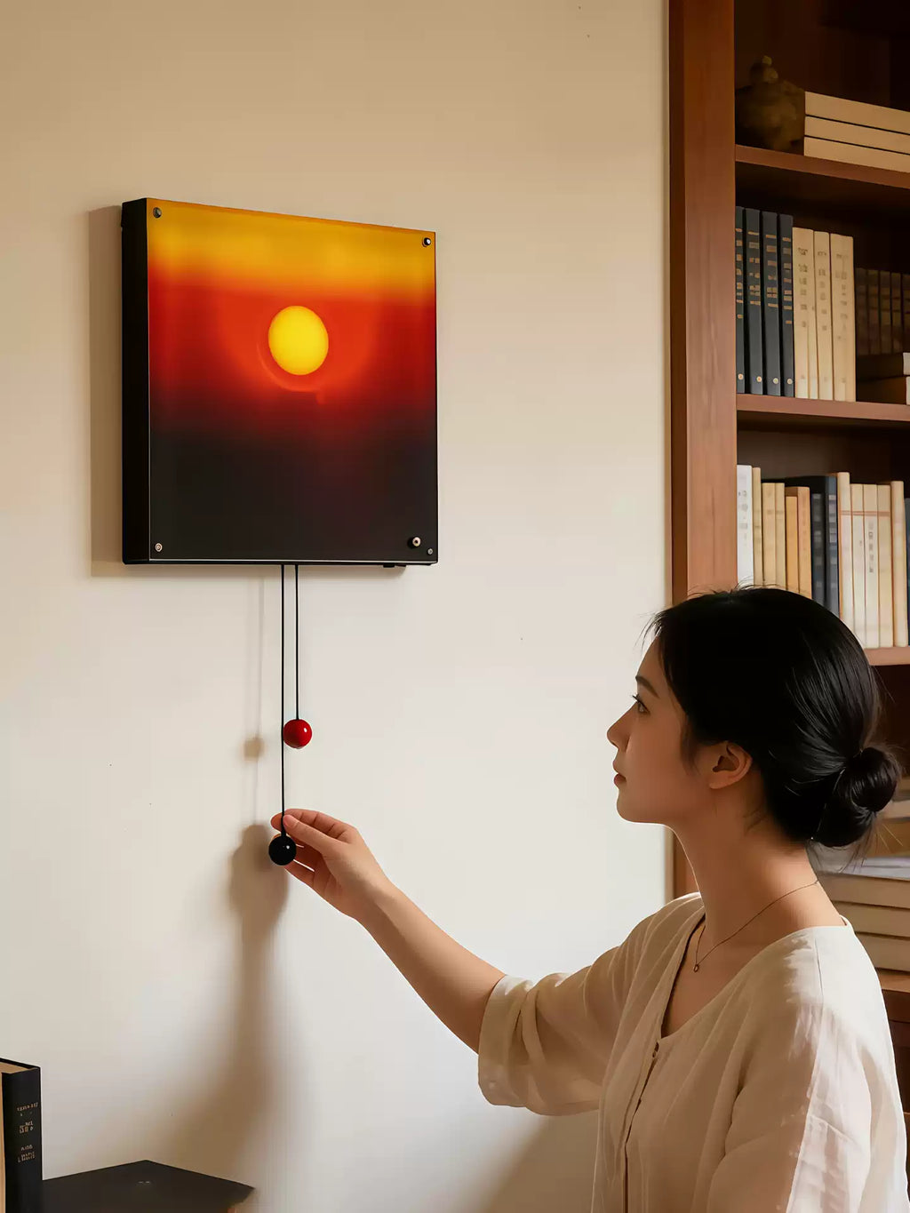 Soleva Sunset Gradient LED Wall Light — finish, form and room detail 10