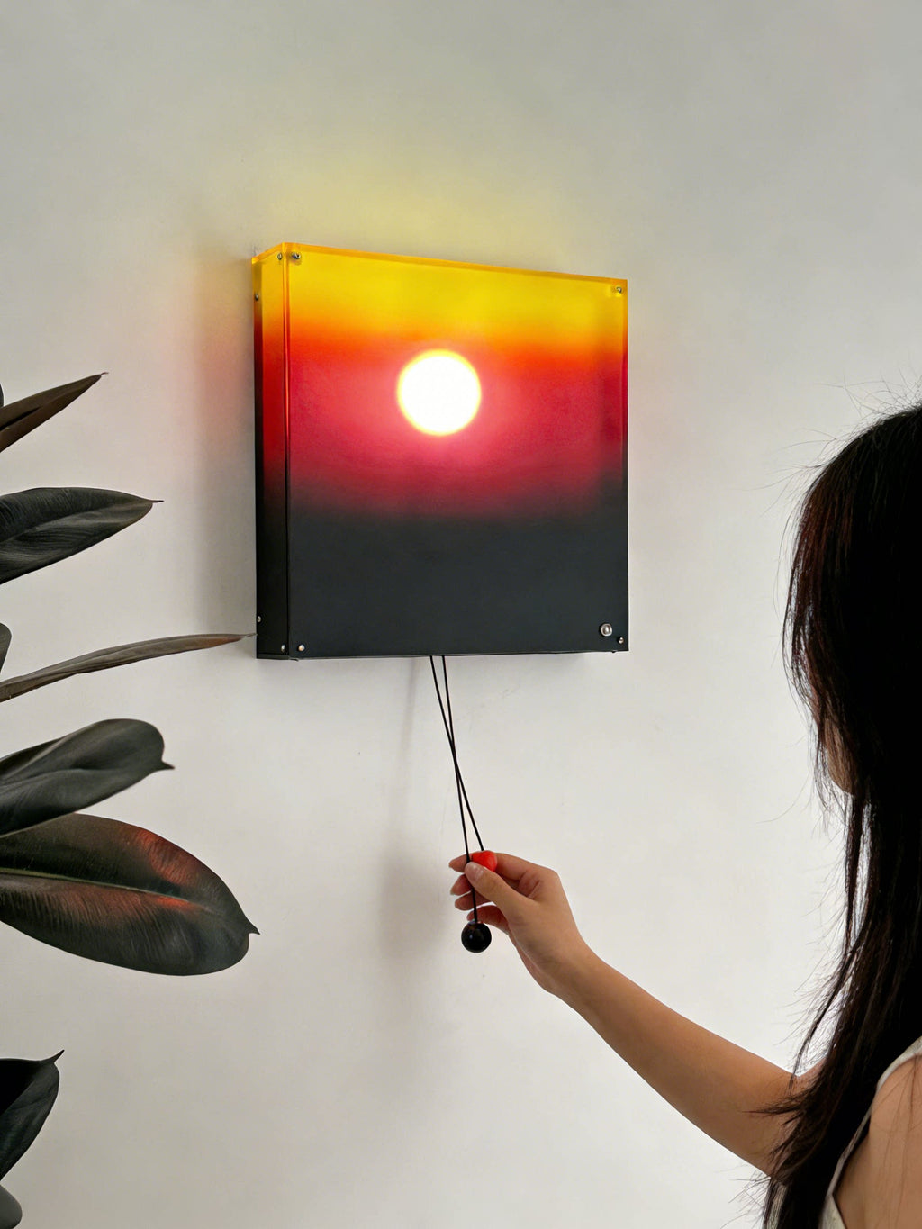 Soleva Sunset Gradient LED Wall Light — finish, form and room detail 12