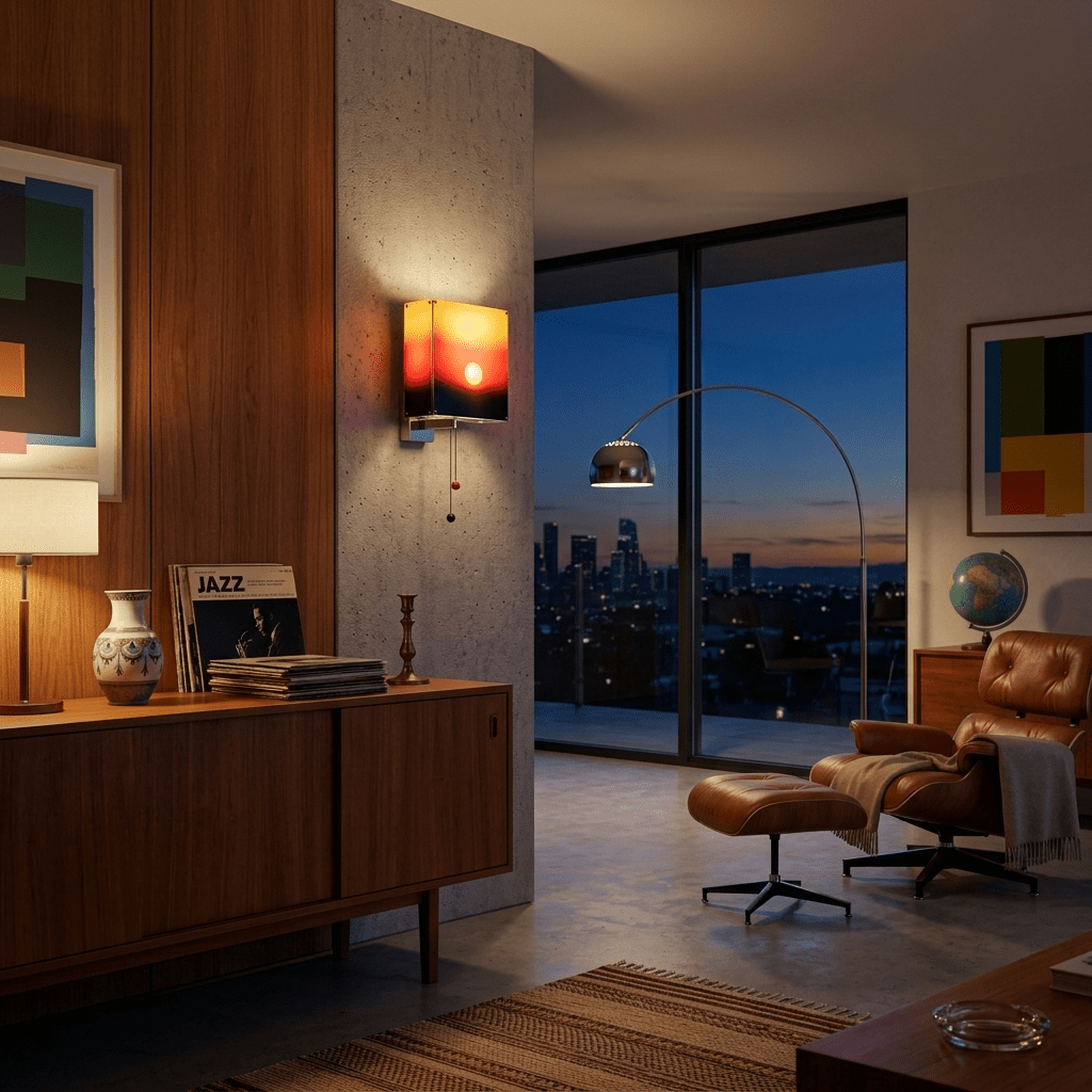 Soleva Sunset Gradient LED Wall Light — finish, form and room detail 19