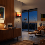 Soleva Sunset Gradient LED Wall Light — finish, form and room detail 19