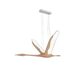 Solitude Crane Sculptural Wood LED Pendant Light - product view 18