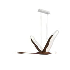 Solitude Crane Sculptural Wood LED Pendant Light - product view 19