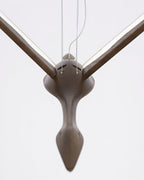 Solitude Crane Sculptural Wood LED Pendant Light - product view 23