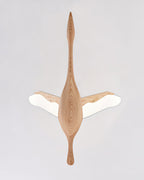 Solitude Crane Sculptural Wood LED Pendant Light - product view 25