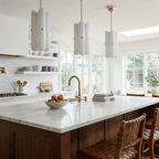 Sorelle Fluted Glass LED Pendant Light — finish, form and room detail 2