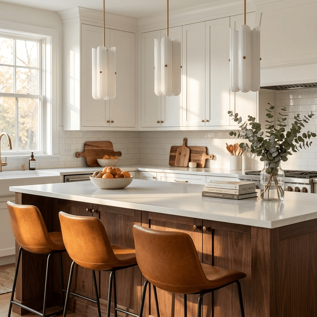 Sorelle Fluted Glass LED Pendant Light — finish, form and room detail 5