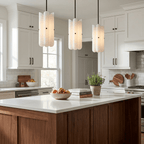 Sorelle Fluted Glass LED Pendant Light — finish, form and room detail 6