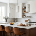 Sorelle Fluted Glass LED Pendant Light — finish, form and room detail 9