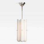 Sorelle Fluted Glass LED Pendant Light — finish, form and room detail 11