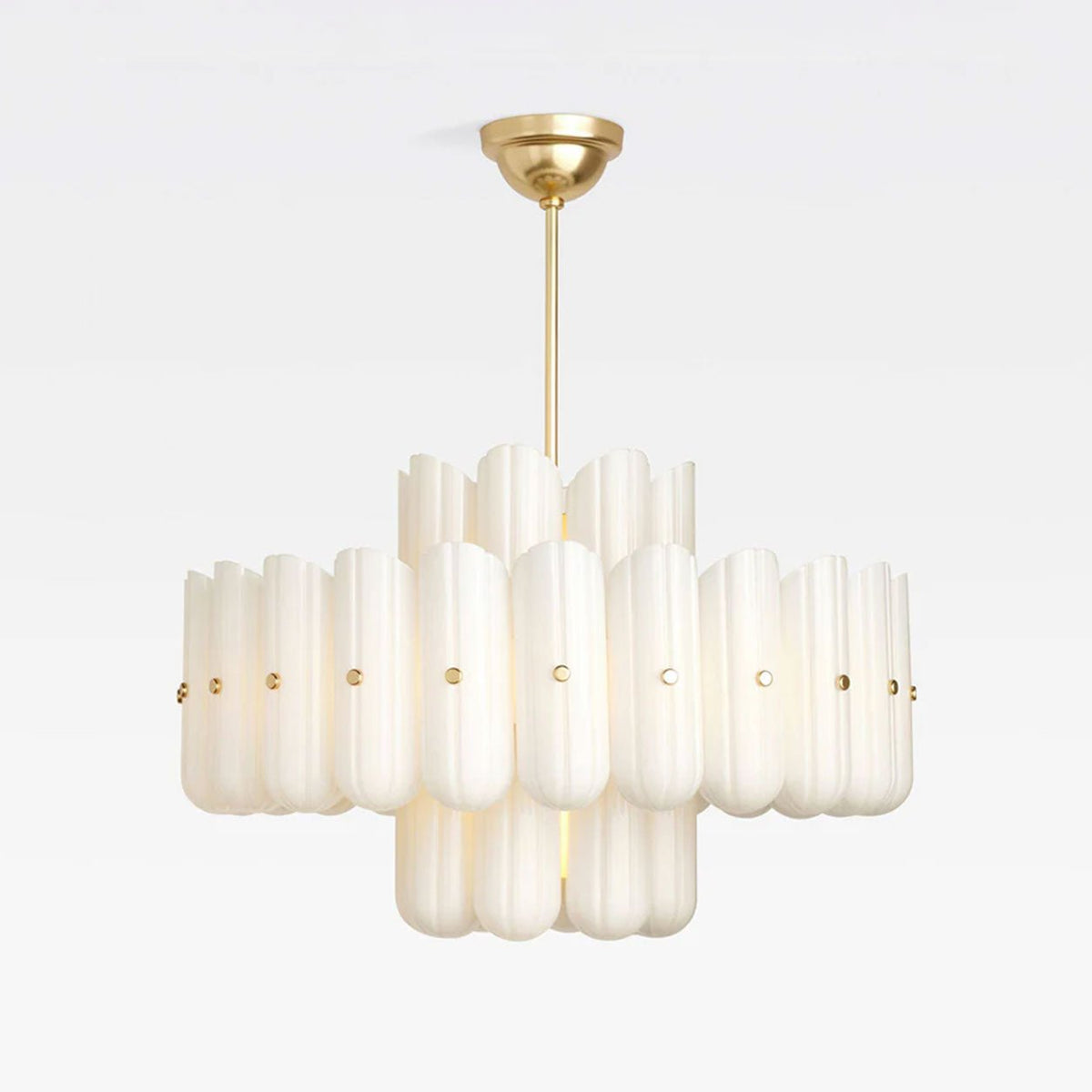 Sorelle Round Fluted Glass LED Chandelier — product view