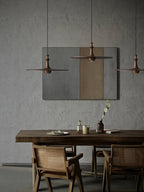 Spindle Disc Wood Pendant Light - product view 11