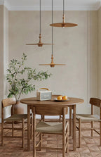 Spindle Disc Wood Pendant Light - product view 12