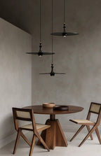 Spindle Disc Wood Pendant Light - product view 17