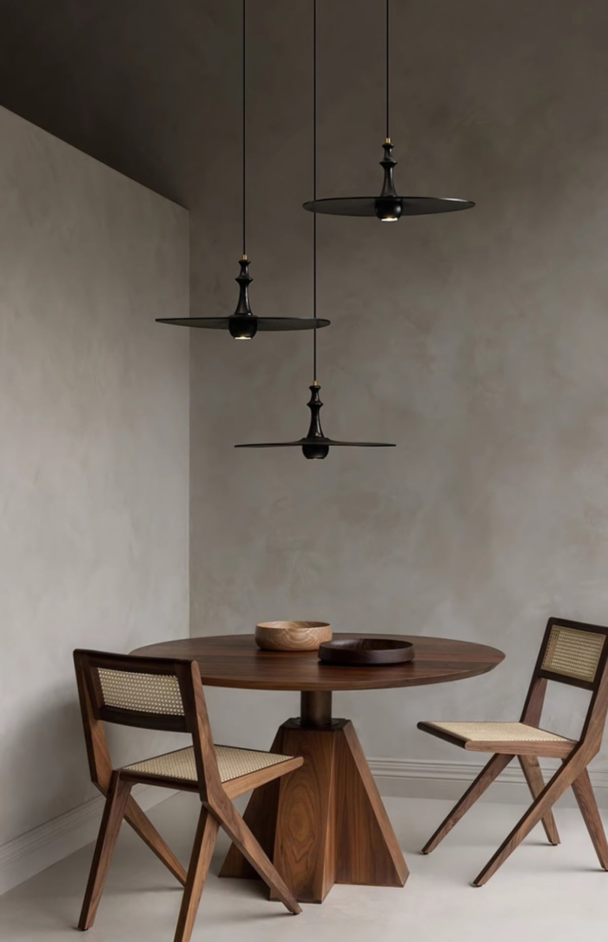 Spindle Disc Wood Pendant Light - product view 17