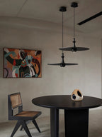 Spindle Disc Wood Pendant Light - product view 21