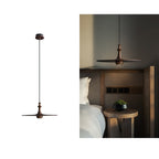 Spindle Disc Wood Pendant Light - product view 24