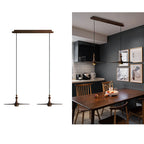 Spindle Disc Wood Pendant Light - product view 25