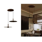 Spindle Disc Wood Pendant Light - product view 27