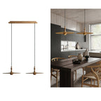 Spindle Disc Wood Pendant Light - product view 34