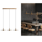 Spindle Disc Wood Pendant Light - product view 35