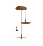 Spindle Disc Wood Pendant Light - product view 37