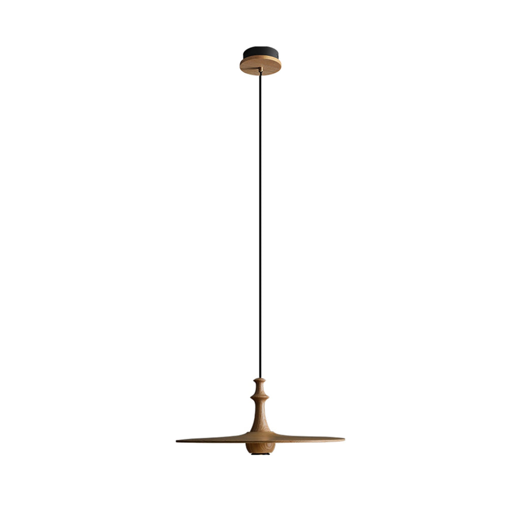 Spindle Disc Wood Pendant Light - product view 38