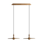 Spindle Disc Wood Pendant Light - product view 40