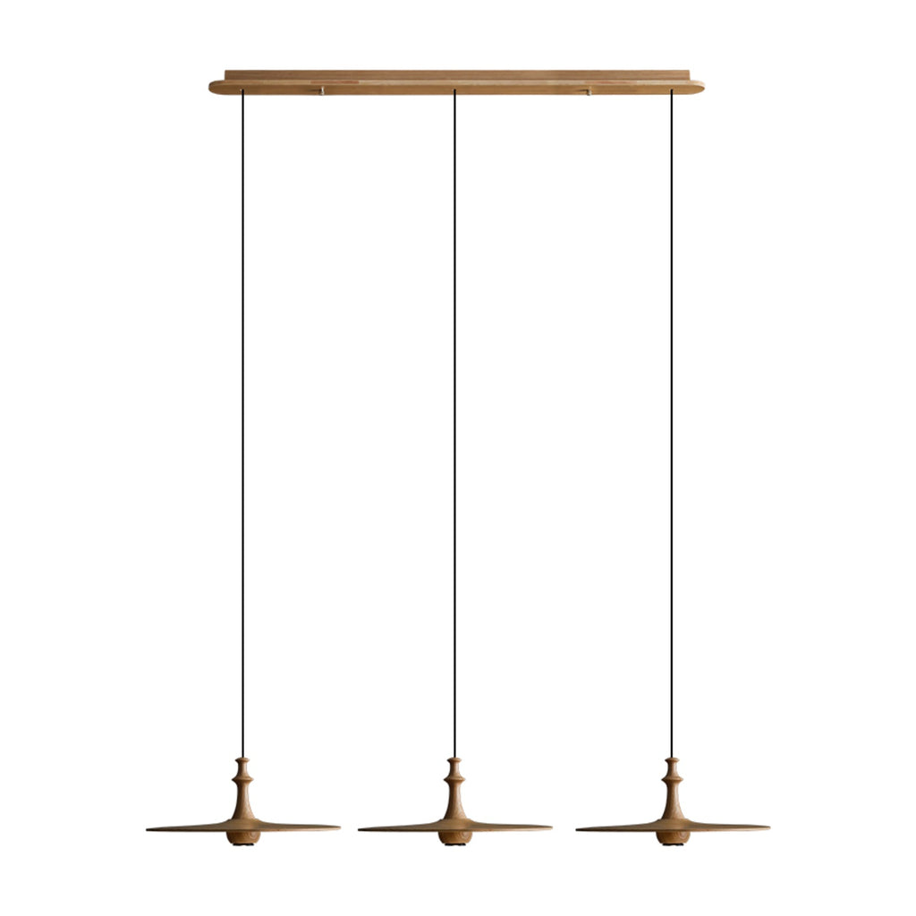Spindle Disc Wood Pendant Light - product view 41