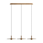 Spindle Disc Wood Pendant Light - product view 41