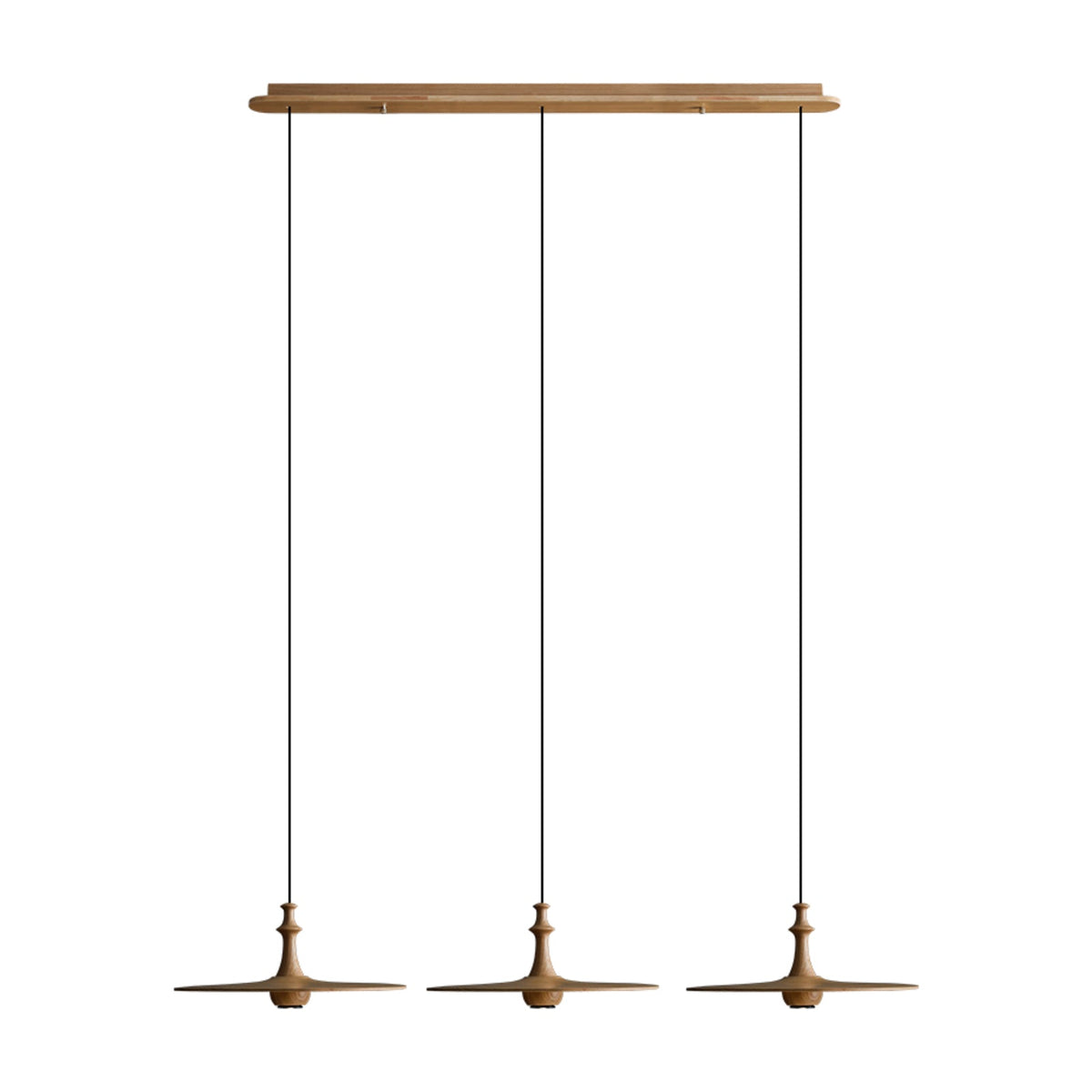 Spindle Disc Wood Pendant Light - product view 41