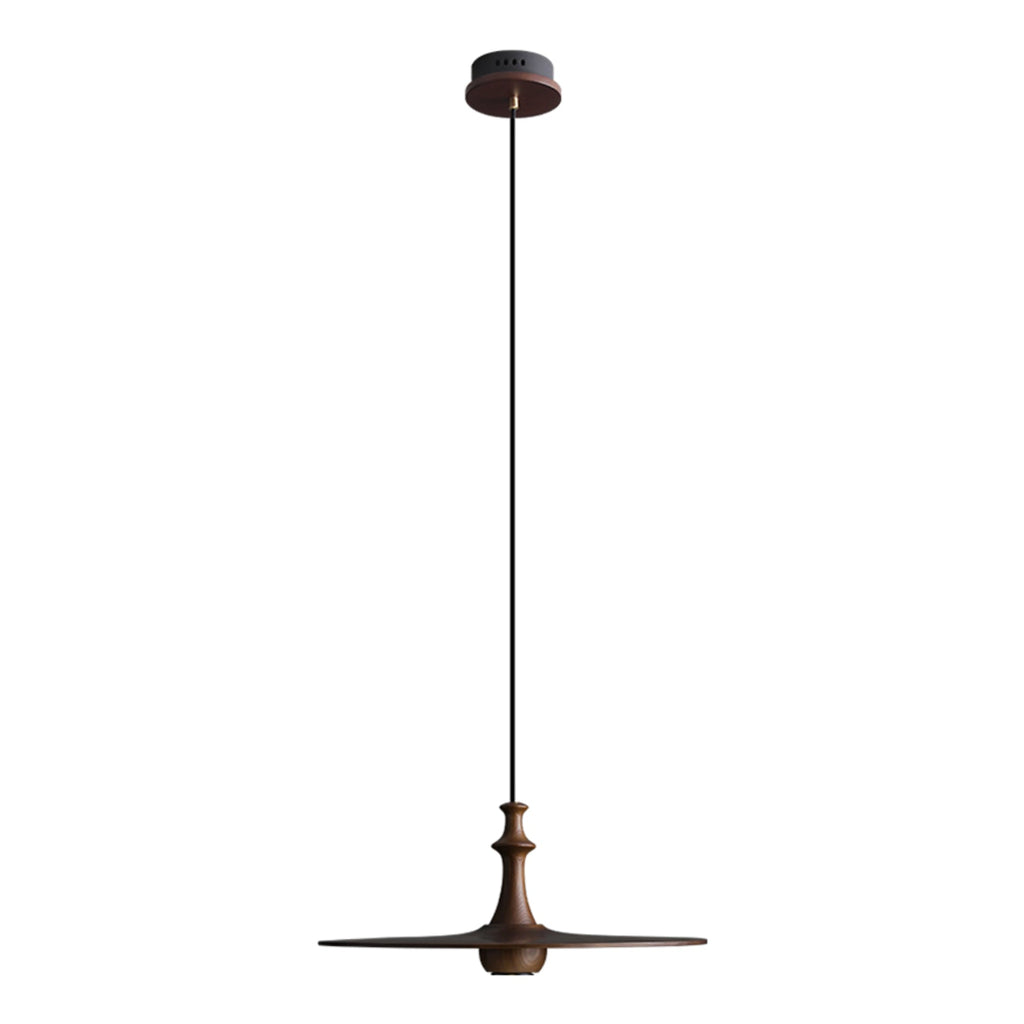 Spindle Disc Wood Pendant Light - product view 42