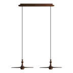 Spindle Disc Wood Pendant Light - product view 43