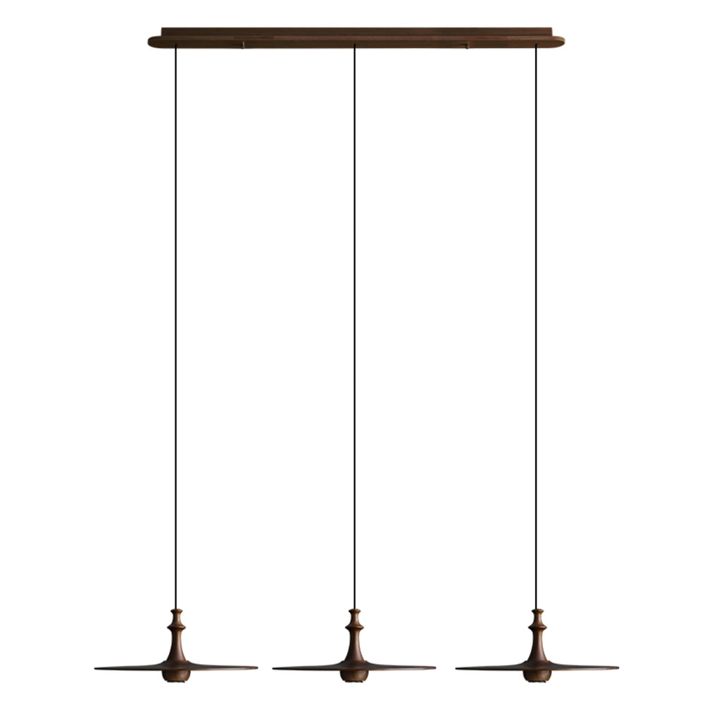 Spindle Disc Wood Pendant Light - product view 44