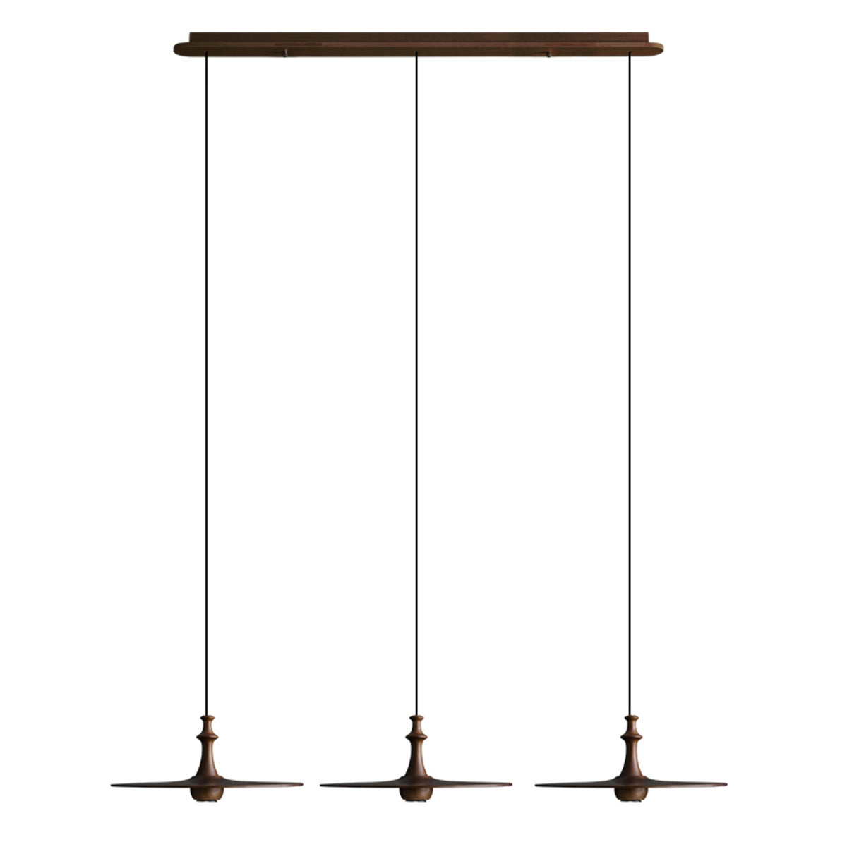 Spindle Disc Wood Pendant Light - product view 44