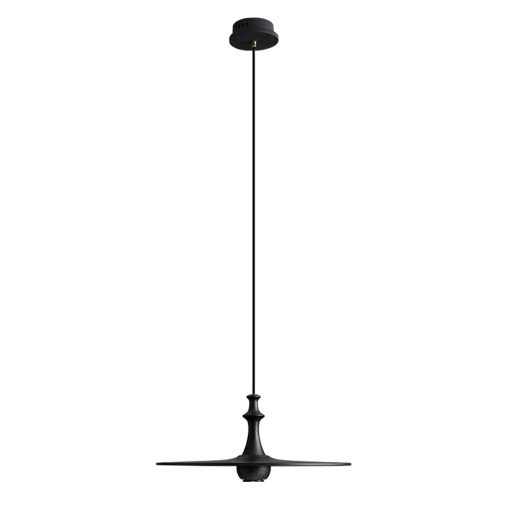 Spindle Disc Wood Pendant Light - product view 45
