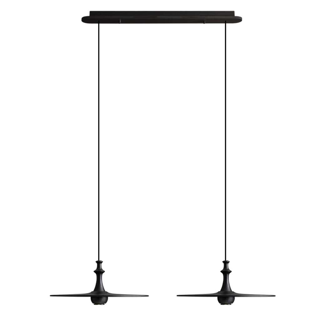 Spindle Disc Wood Pendant Light - product view 46