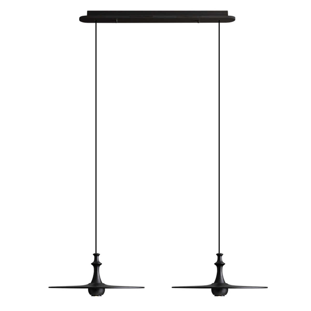 Spindle Disc Wood Pendant Light - product view 46