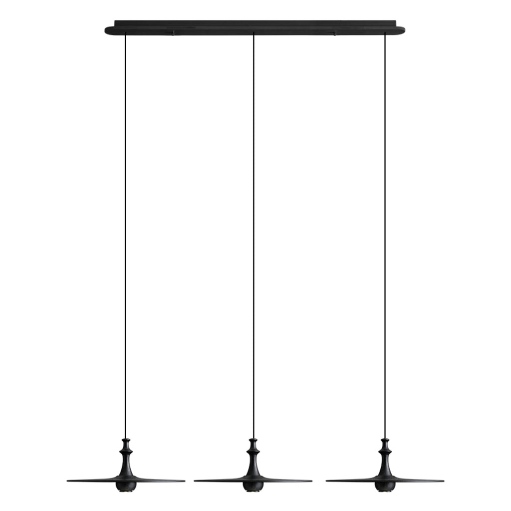 Spindle Disc Wood Pendant Light - product view 47