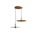 Spindle Disc Wood Pendant Light - product view 49