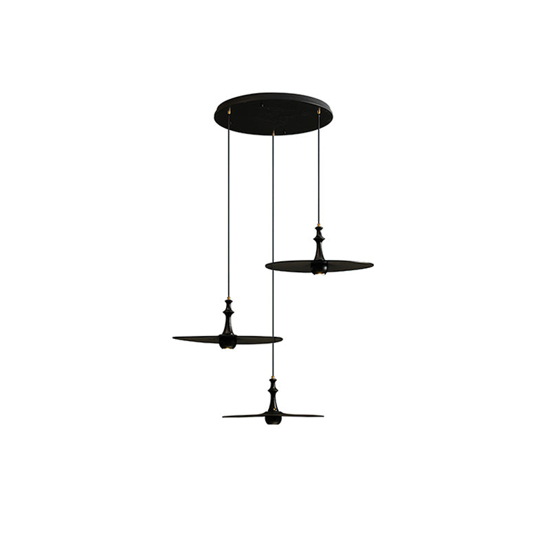 Spindle Disc Wood Pendant Light - product view 53